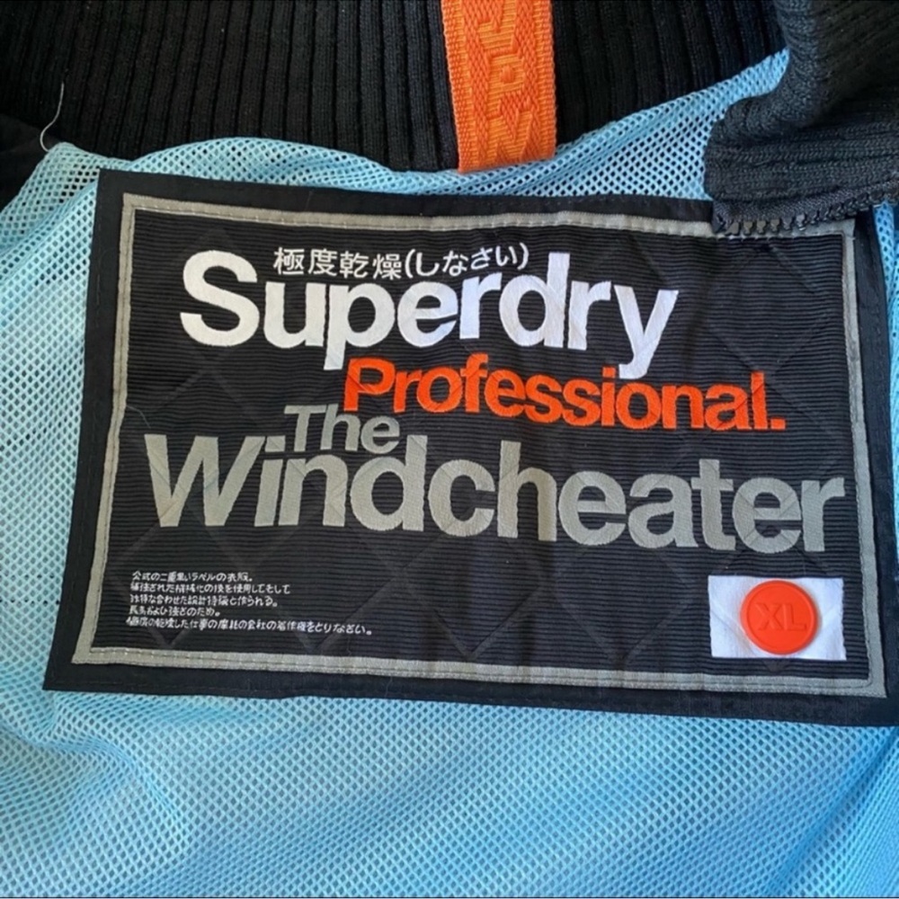 Superdry Black and Blue Ski Jacket Weather-Resistant Windcheater Size XL - Picture 5 of 12
